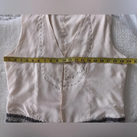 90’s embroidery cotton boho vest - Picture 7 of 8